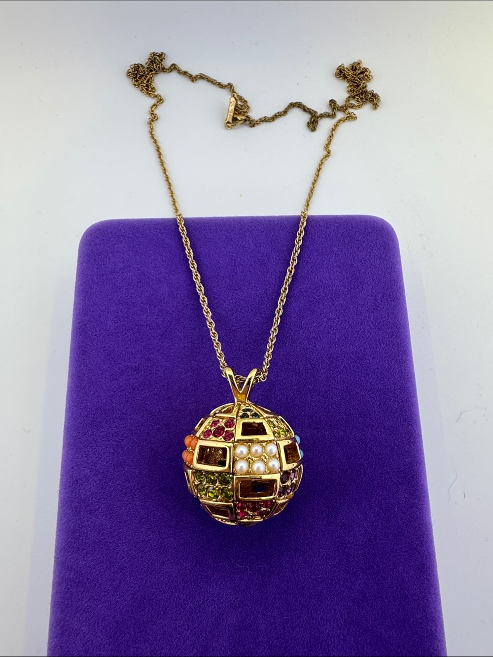 💛 Vintage D’Orlan 22k Gold Plated Buried Treasure Pendant Necklace